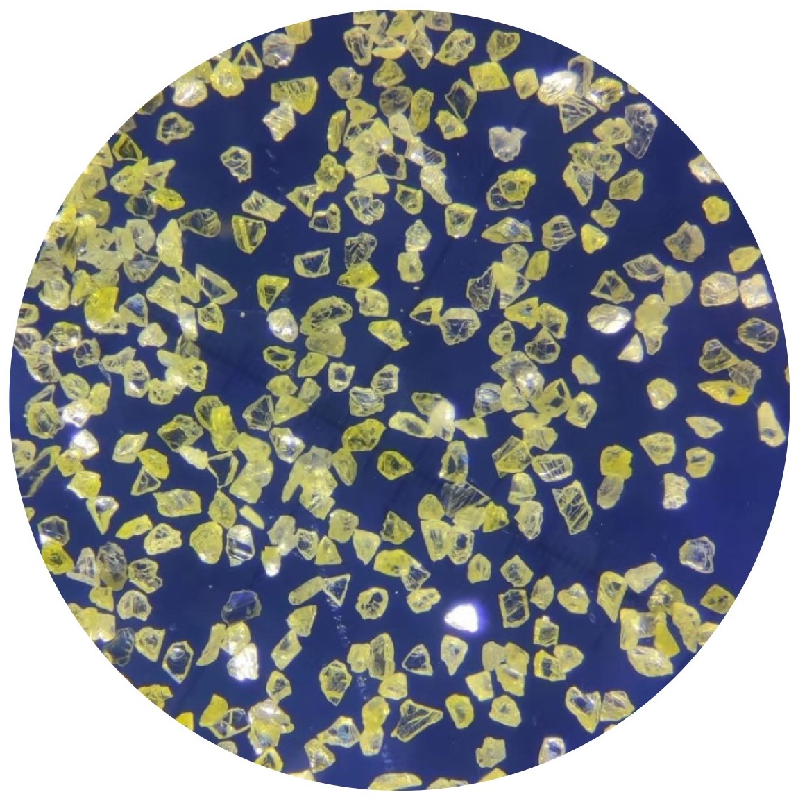 snd g10 crushed yellow rvd diamond | znd2110 grade for stone polishing & resin bond diamond tools